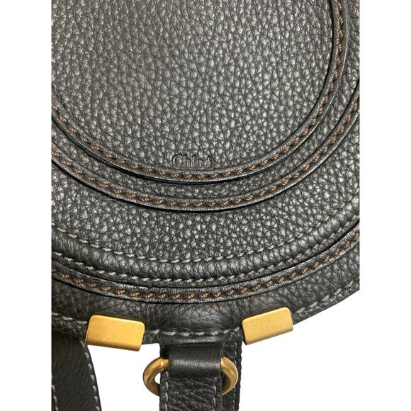 Chloé Marcie mini saddle bag black leather $1150 - Picture 7 of 13